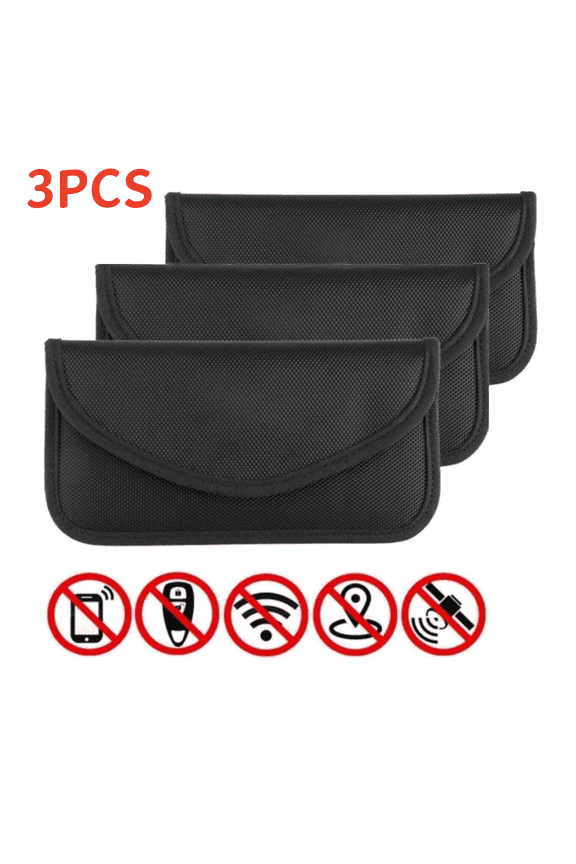 3-Pack Faraday Bags for Phones, Cell Phone Signal Blocking Bag, RFID Phone Case,Faraday Bag for Phone & Key Fob