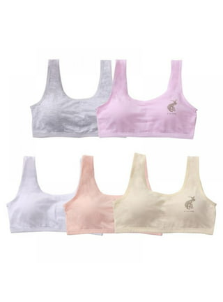 Pack Of 3 Young Teenage Cartton Printed Training Cotton Bra For Girls