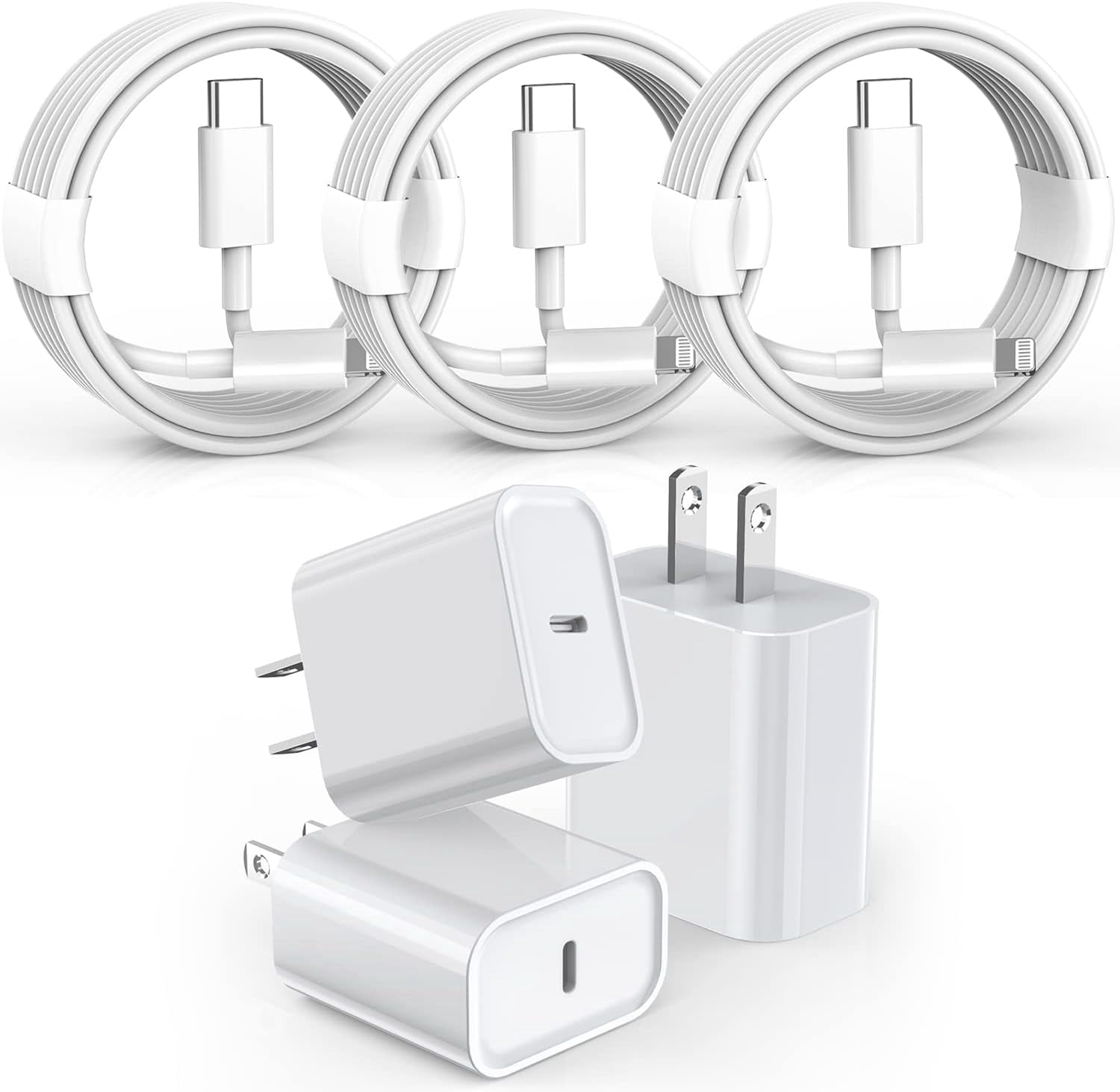 1-3 PACK Fast Charging USB-C To Lightning Cable For IPhone 14, 13, 12, 11 Series - 6ft Long