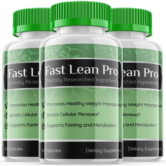 (3 Pack) Fast Lean Pro - Keto Weight Loss Formula - Energy & Focus Boosting Dietary Supplements for Weight Management & Metabolism - Advanced Fat Burn Raspberry Ketones Pills - 180 Capsules