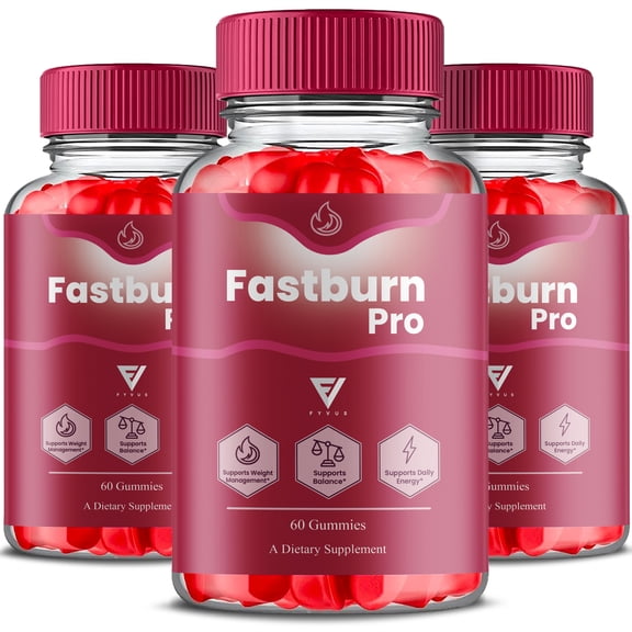 (3 Pack) Fastburn Pro Weight Support ACV, Fast Burn Pro Keto Supplement (180 Gummies)