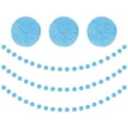 thumbnail image 1 of Uxcell Felt Ball Garland, Pom Pom Garland with 20 Balls Light Blue 3Pcs, 1 of 6