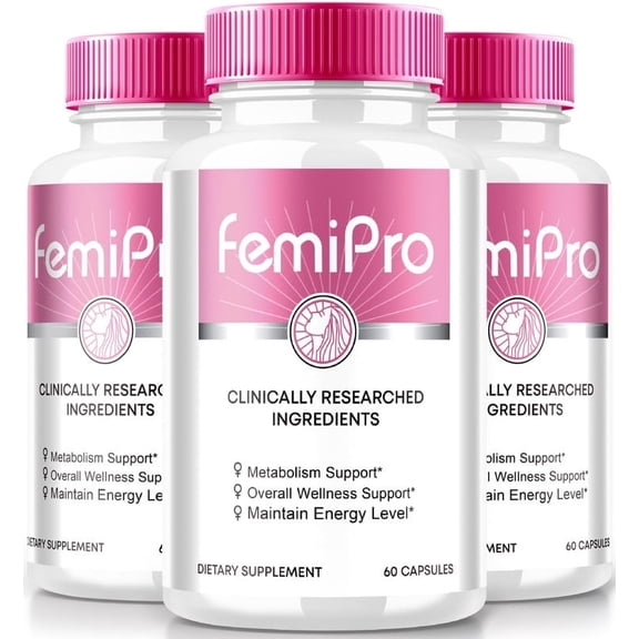 (3 Pack) FemiPro Capsules, Premium Formula for Urinary Heath Support, All-Natural Supplement for Control and Overall Health, FemiPro24 Reviews (180 Capsules)