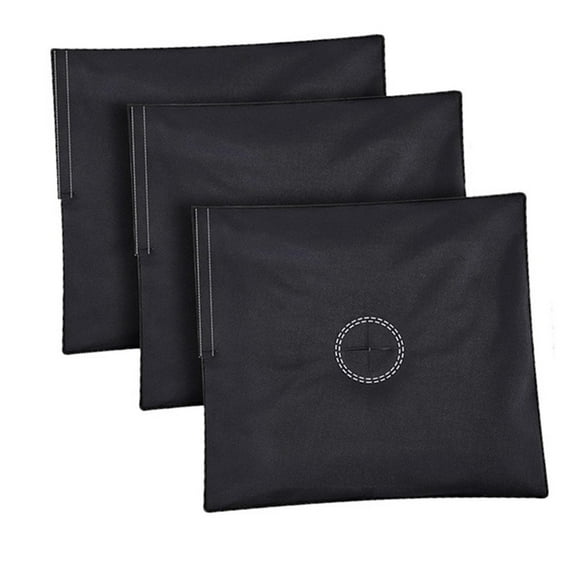 3-Pack Fillable Flag Sandbag Cross Base, Canvas Weighted Fixing Device for Swooper Feather Flagpole, Outdoor Stability Anchor with 30lb Capacity, Black