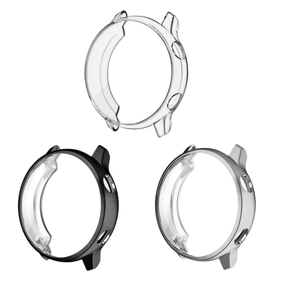 3 Pack - Fintie for Galaxy Watch Active 40mm case, Soft TPU Screen Protector Slim Bumper Shell Cover for Smartwatch