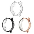 thumbnail image 1 of 3 Pack - Fintie for Galaxy Watch Active 40mm case, Soft TPU Screen Protector Slim Bumper Shell Cover for Smartwatch, 1 of 6