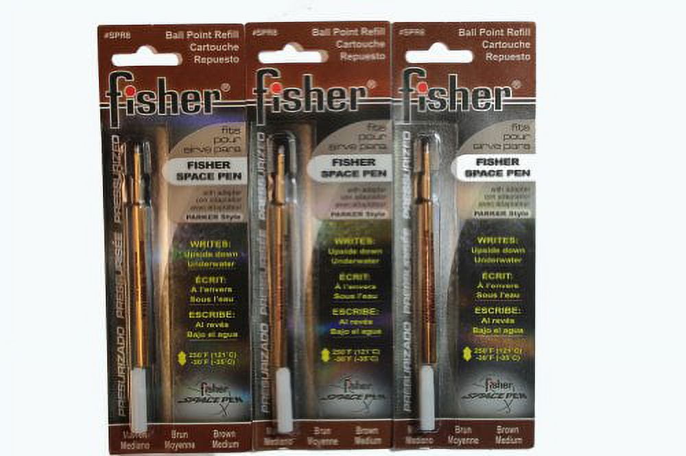 3 Pack Fisher Space Pen Brown Ink Refills SPR8 Medium Tip