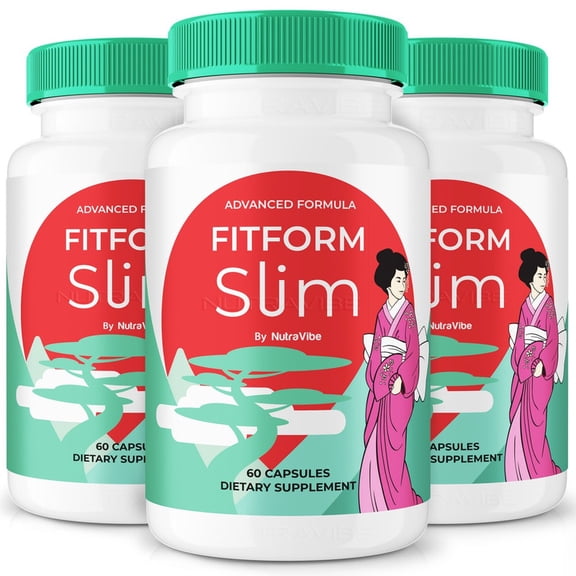 (3 Pack) Fitform Slim  Natural Daily Pill Formula Designed to align with Fitness Goals, Support active Lifestyle & Body Balance | Just 2 Easy-to-Swallow Pills Daily (180 Capsules)