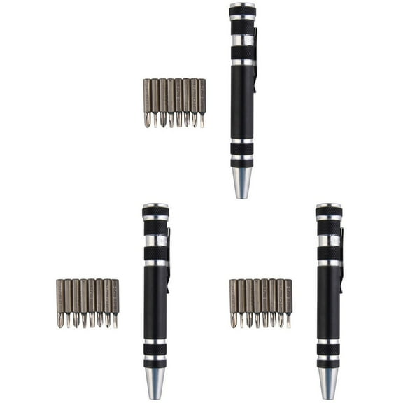 3 Pack Fix Repair Fixing Phones Tool Kit Kits Screwdriver Black