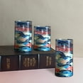 thumbnail image 1 of 3 Pack Flameless Candles with Japanese Pattern Elements LED Candle Battery Operated Candles with Remote Control, Printed Pillar Candles for Wedding Holiday Table Home Decorations,4”5”6”, 1 of 6