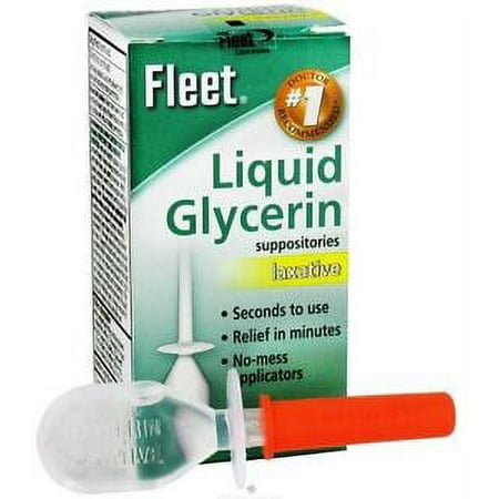 3 Pack - Fleet Liquid Glycerin Suppositories 4 Each