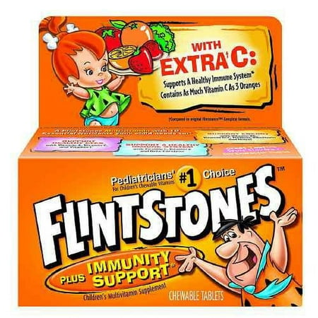 3 Pack Flintstones Plus Immunity Support Multivitamin Supplement Tablets 60 Each
