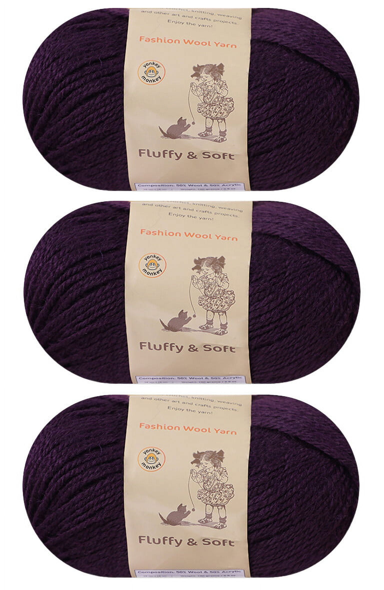  2-pk Gradient Cake Yarn Cotton Ball by Yonkey Monkey Rainbow  Multicolor Comfy for Knitting, Crochet, DIY, Art, Craft Project (1171)