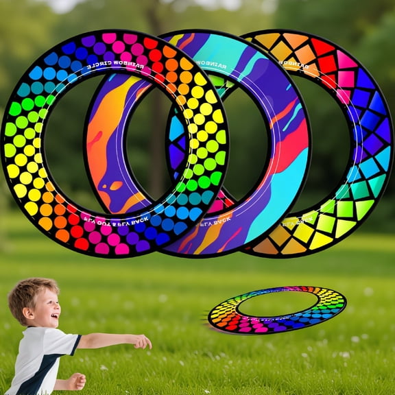 3-Pack Flying Discs for Outdoor , Aerodynamic Sport Throwing Toys for Adults and , Gradient Colors