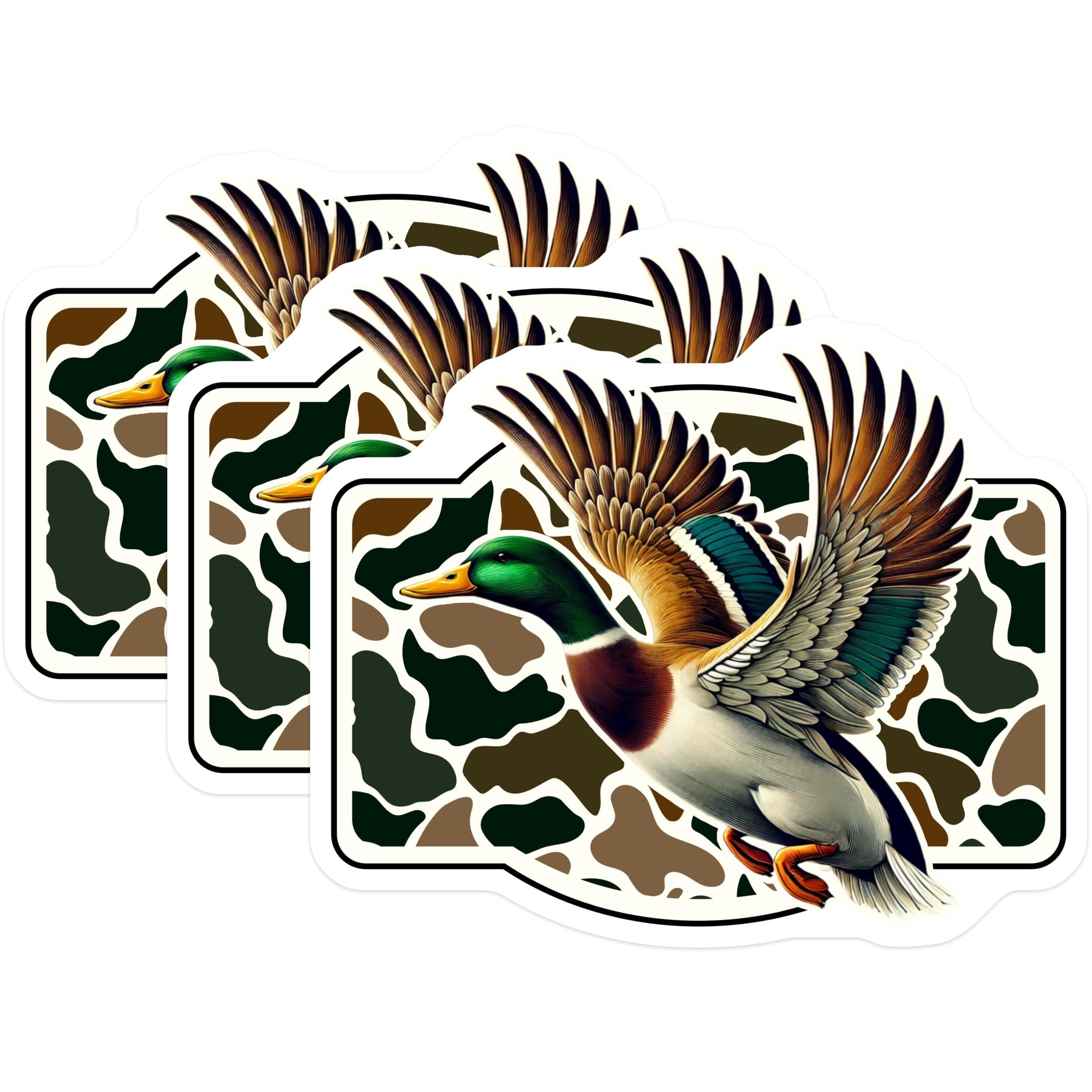 (3 Pack) Flying Mallard Duck Decals - Hunting Duck Stickers - Laptop ...