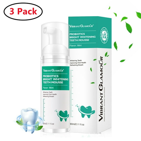 3 Pack Toothpaste Whitening Foam,Soda Toothpaste,Ultra-fine Mousse Foam Deeply Cleaning Gums,Stain Removal,Easy to Use