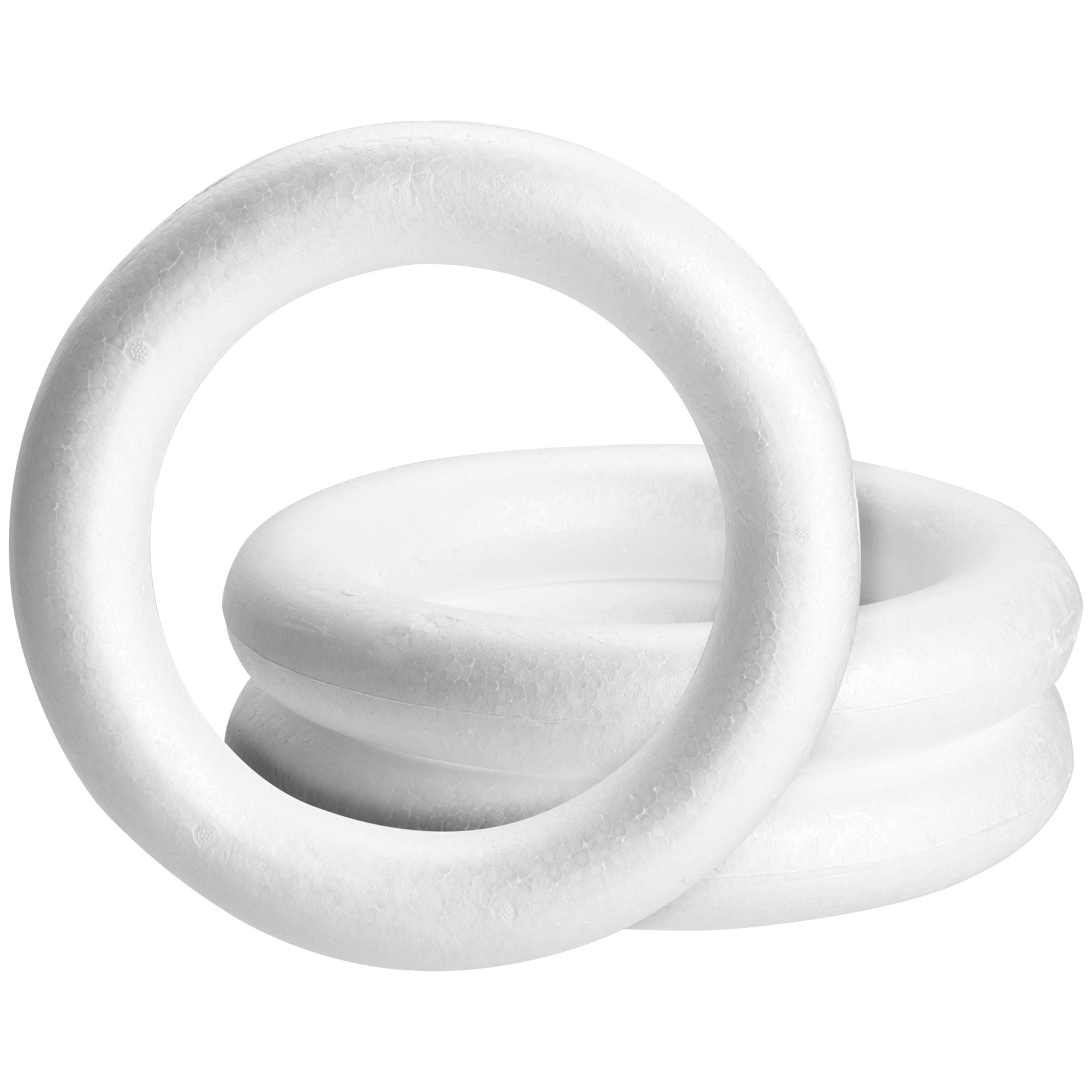 6 Pack Foam Wreath Forms for DIY Crafts, 8 Inch Polystyrene Rings, PACK -  Baker's