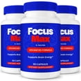 thumbnail image 1 of (3 Pack) Focus Max – Daily Formula with a Natural Blend to Help Maintain Focus, Memory & Concentration | Clean, Gentle, Easy-to-Swallow FocusMax Capsules for Everyday Sharpness (180 Capsules), 1 of 10