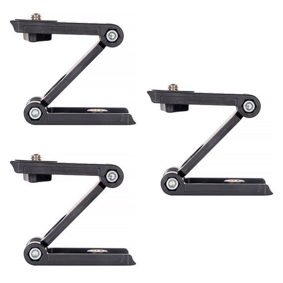 OFFIGAM Black Adjustable Camera Mount and Mobile Phone Stand Set, 3-Piece Versatile Holder Support and Easy Use