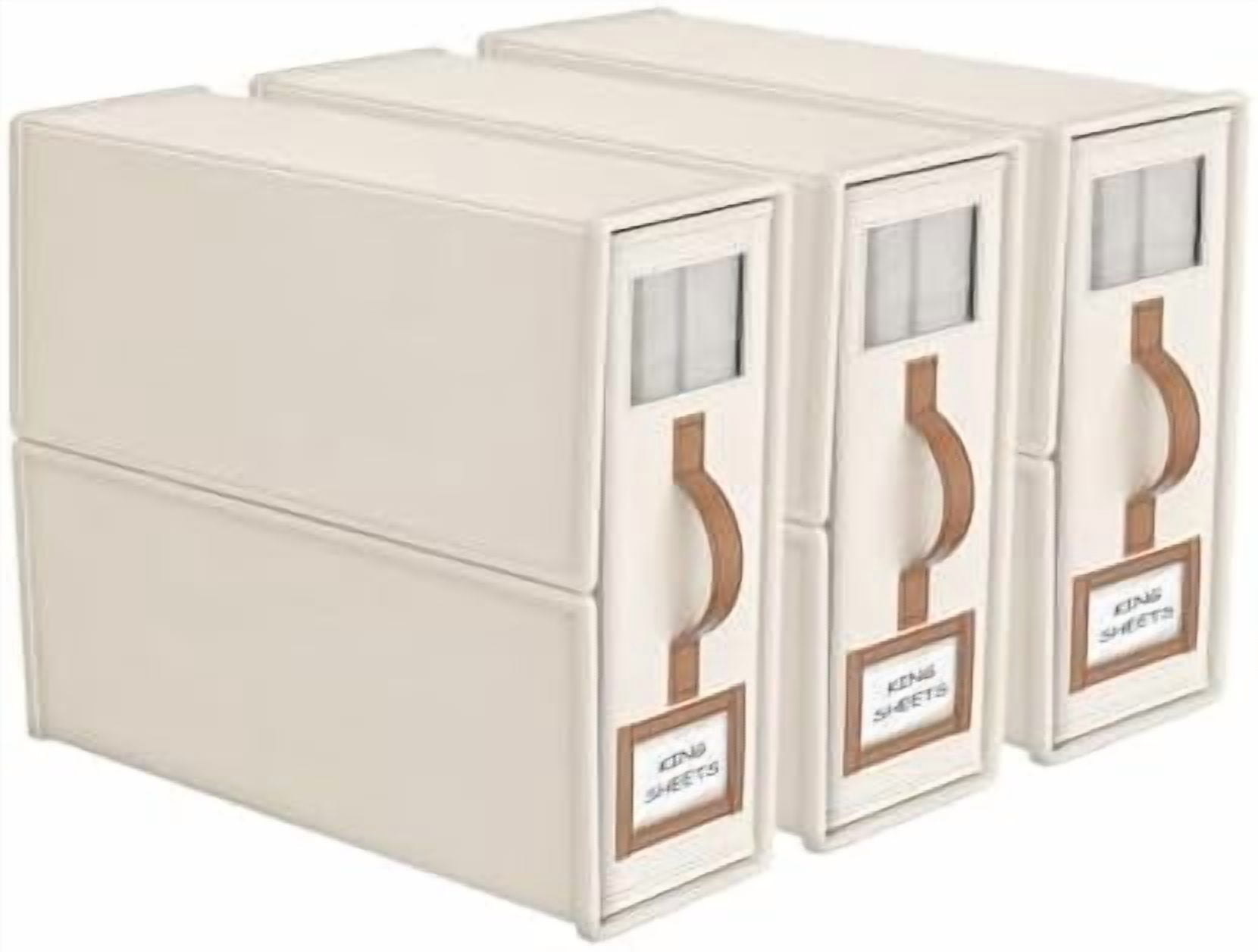 3 Pack Foldable Bed Sheets Set Organizers and Storage(King & Queen Size ...