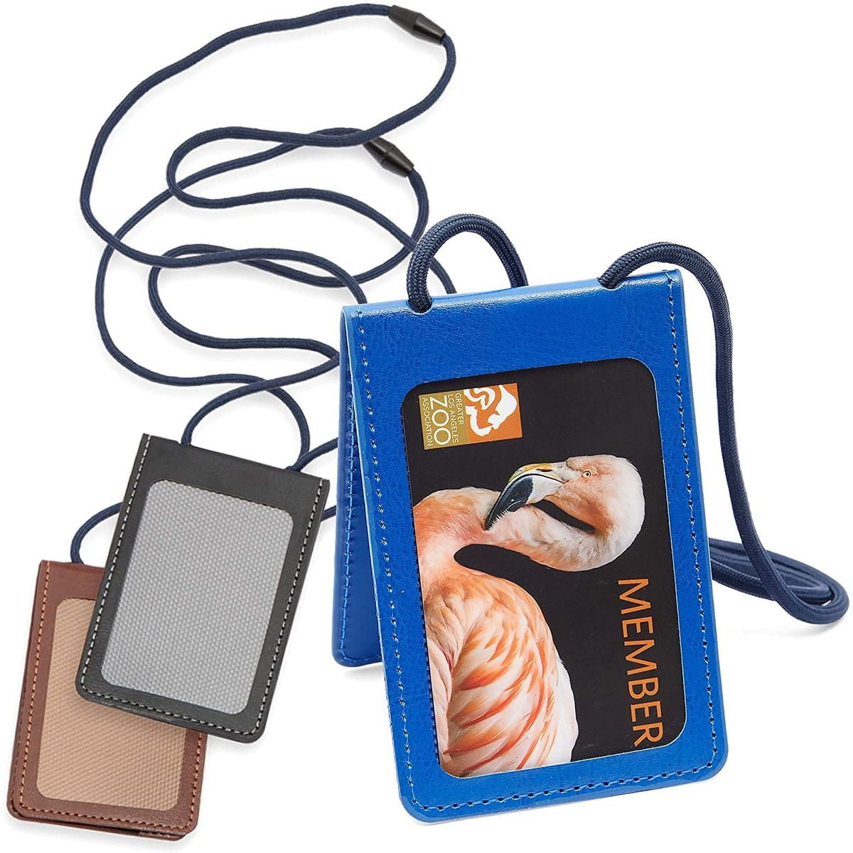 Leatherette Double ID Holder w/Key Ring