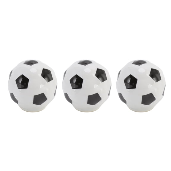 3 Pack Football Cabinet Knobs Decorative Ceramic Soccer Drawer Pulls Decorative Sports Handles 1.4 in / 3.5 cm