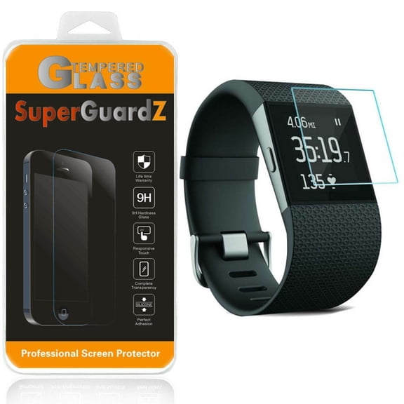 [3-Pack] For Fitbit Surge SuperGuardZ Tempered Glass Screen Protector, 9H, Anti-Scratch, Anti-Bubble, Anti-Fingerprint