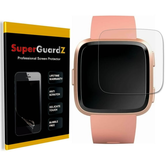[3-Pack] For Fitbit Versa 2 (2019) SuperGuardZ [FULL COVER] Screen Protector, HD Clear, Military Grade Film, Anti-Scratch