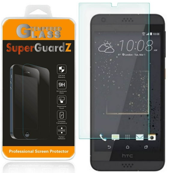 [3-Pack] For HTC Desire 530 / 630 - SuperGuardZ Tempered Glass Screen Protector, 9H, Anti-Scratch, Anti-Bubble, Anti-Fingerprint