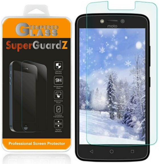 [3-Pack] For Motorola Moto C - SuperGuardZ Tempered Glass Screen Protector, 9H, Anti-Scratch, Anti-Bubble, Anti-Fingerprint