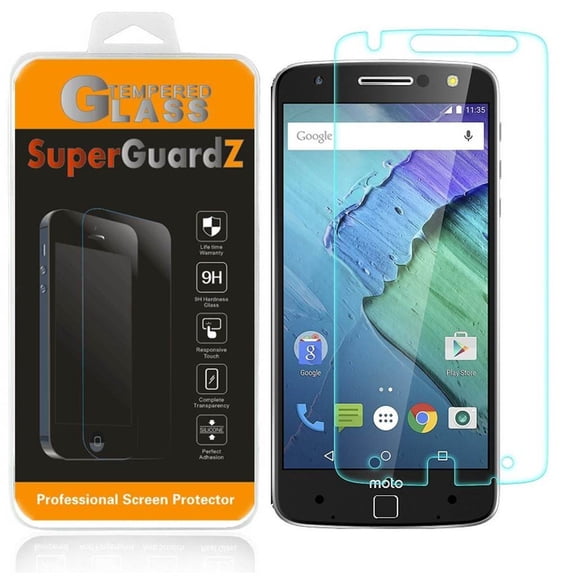 [3-Pack] For Motorola Moto Z / Moto Z Droid - SuperGuardZ Tempered Glass Screen Protector, 9H, Anti-Scratch, Anti-Bubble, Anti-Fingerprint