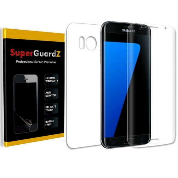 [3-Pack] For Samsung Galaxy S7 Edge - SuperGuardZ FULL BODY [Front + Rear] Ultra Clear Screen Protector, Anti-Scratch, Anti-Bubble