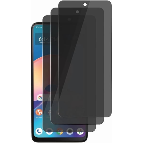 (3 Pack) For TCL 50 XL 5G / TCL 60 XE NxtPaper Privacy Screen Protector Anti Spy Private Tempered Glass, Anti Scratch, 9H Hardness