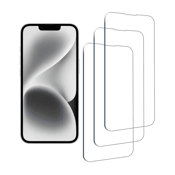 Qixxronics Glass Screen Protector for iPhone 13 [6.1 Inch] Display 3 Pack Tempered Glass, Case Friendly