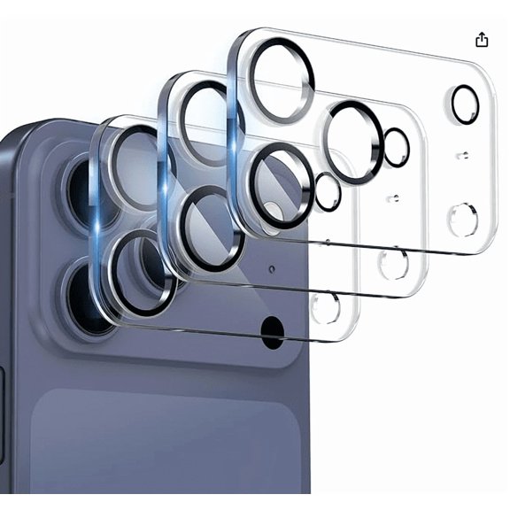 3 Pack For iPhone 17 Pro Max iPhone 17 Pro Camera Lens Protector Drop Protection Friendly 9H Transparent Tempered Cover Screen