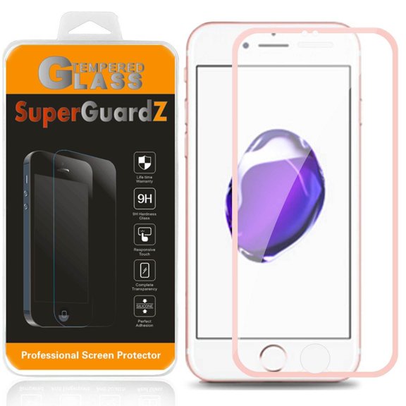 [3-Pack] For iPhone 7 Plus 5.5" - SuperGuardZ [FULL COVER] Tempered Glass Screen Protector, Edge-To-Edge Protect, Anti-Scratch [Rose Pink]
