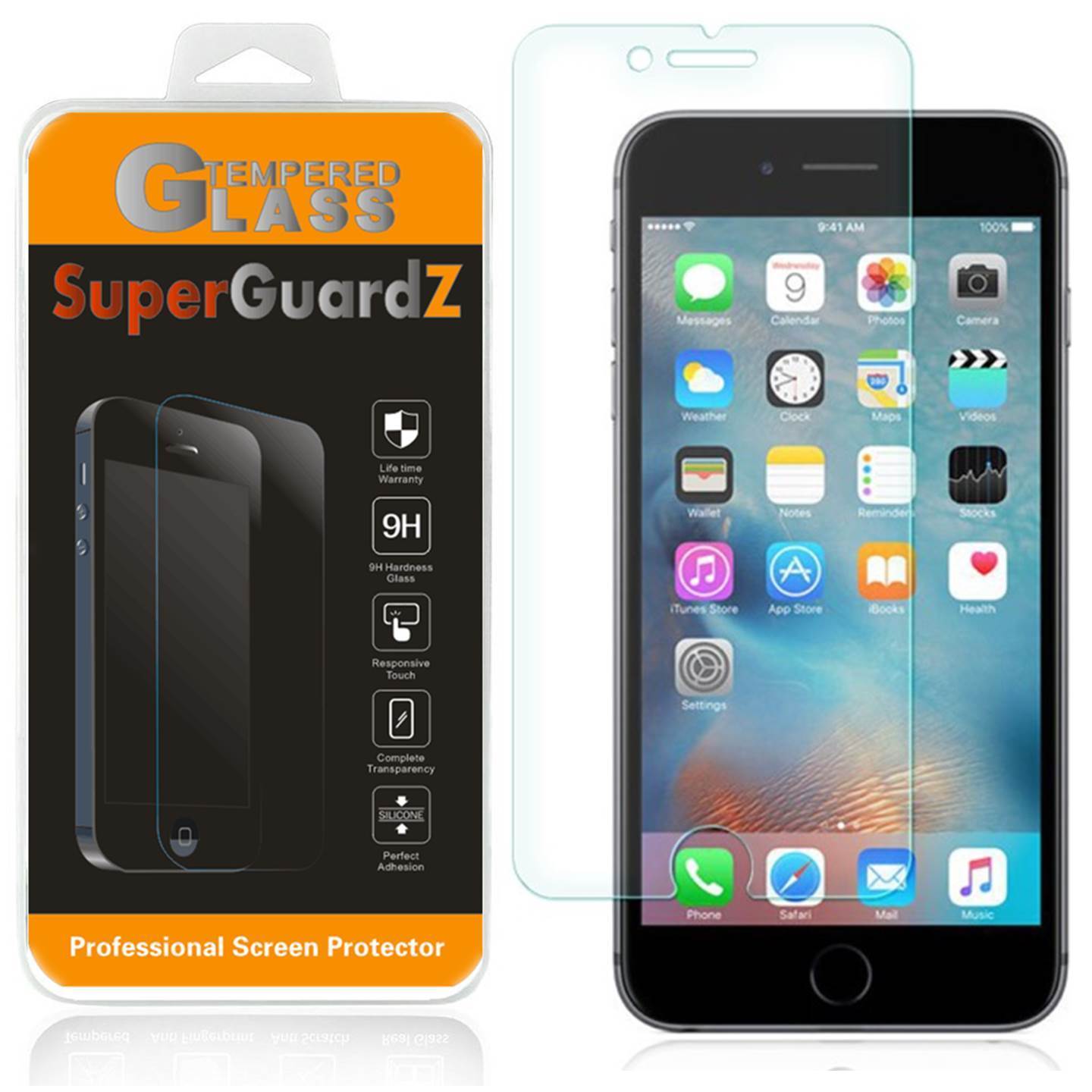 [3-Pack] For iPhone 7S Plus 5.5" / iPhone 7 Plus 5.5" - SuperGuardZ Tempered Glass Screen Protector, 9H, Anti-Scratch, Anti-Bubble, Anti-Fingerprint - image 1 of 4