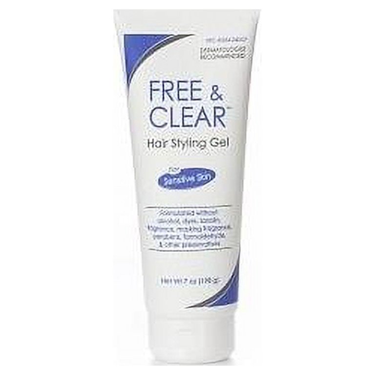 Free & Clear Hair Styling Gel, 3 Pack, Non-Sticky, Fragrance Free