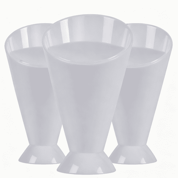 3 Pack French Fry Cup Vegetable Salad Bowl, PP Plastic Slanted Snack Server for Fries Veggies, Reusable