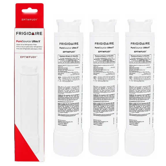 3 Pack EPTWFU01 PureSource Ultra II Refrigerator Water Filter for Frigidaire