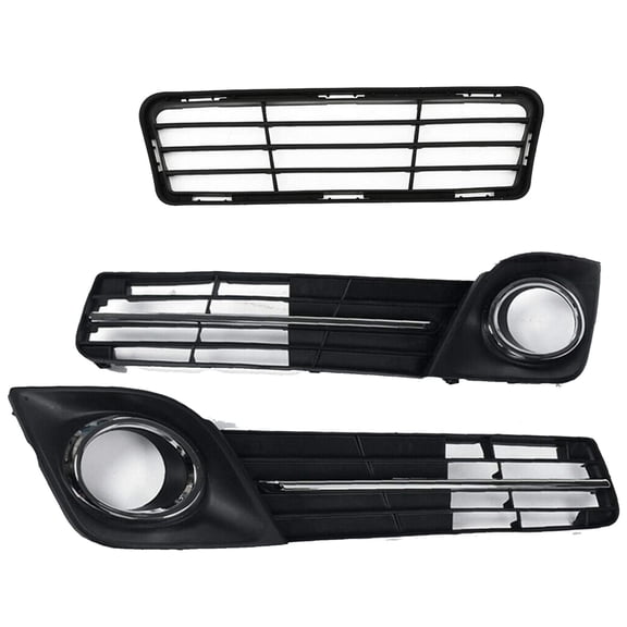 3-Pack Front Bumper Fog Light Cover Grilles Replacement for 2012-2014 Camry SE