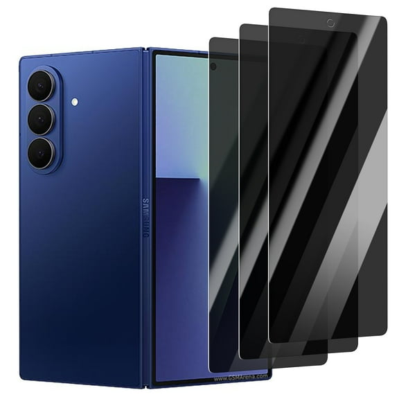 3 Pack Front Privacy Screen Protector for Samsung Galaxy Z Fold 3,Anti-Spy Tempered Glass, Ultra HD, Anti-Scratch, Bubble-Free, Easy Install 9H Protective Glass for Galaxy Z Fold 3