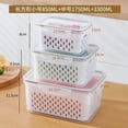 thumbnail image 1 of 3-Pack Fruit Storage Containers for Fridge with Removable Colanders, 4 in 1 Produce Storage Containers with Lids, Leakproof Fridge Organizer Bins for Salad Berry Lettuce Vegetables Meat Keeper Fresh, 1 of 6