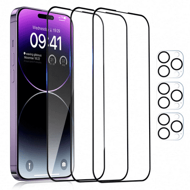 3 Pack Full Coverage Screen Protector Camera Lens For iPhone 14 13 11 12 15 Pro Max IPhone 15 Pro 6 In 1