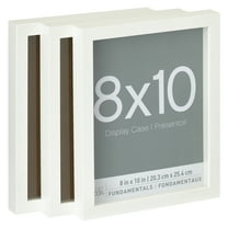 3 Pack Fundamentals 8" x 10" White Shadow Boxes by Studio Decor
