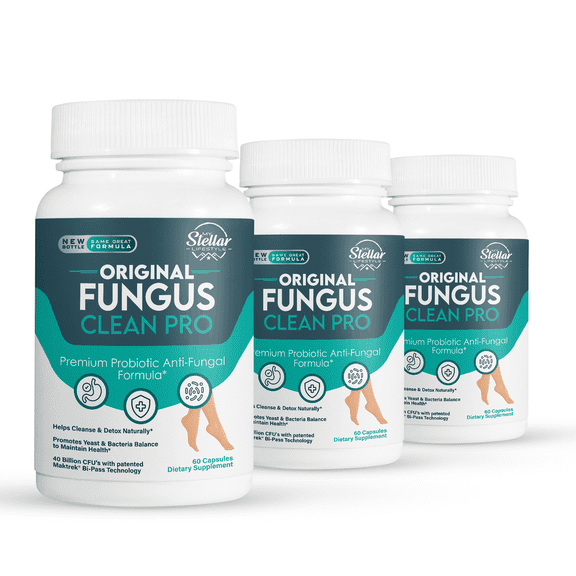 3 Pack Fungus Clean Pro Prevent and Cure Fungus Probiotic Fungus Inhibitor-60 Capsules x3