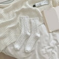 thumbnail image 1 of 3 Pack Fuzzy Socks For Women, Warm And Cozy For Winter, Perfect For Home, Cable Soft Sleeping Socks Fall Winter White, 1 of 4