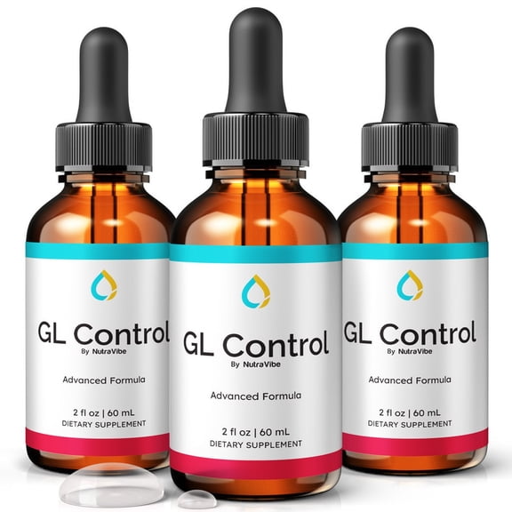 (3 Pack) GL Control Drops Daily Liquid Formula with a Clean, Natural Blend to Support Natural Flow, Balanced Levels & Healthy Circulation | Convenient for Consistent Use (90 Servings)