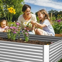3 Pack Galvanized Raised Garden Bed Outdoor, Metal Garden Bed for Vegetables, Above Ground Garden Box for Flower, Steel Raised Beds for Gardening - 36x18 inch