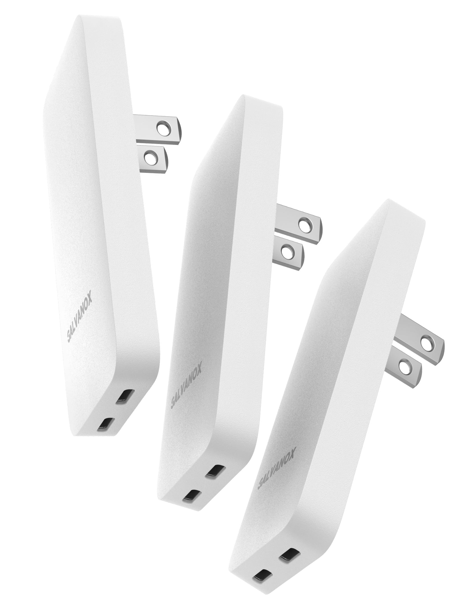 Galvanox Flat USB C Wall Charger (20W) Ultra Slim Multi Port Fast Charging Outlet Plug for iPhone 15/16/17 Pro Max & Samsung Galaxy Phones (3 pack)